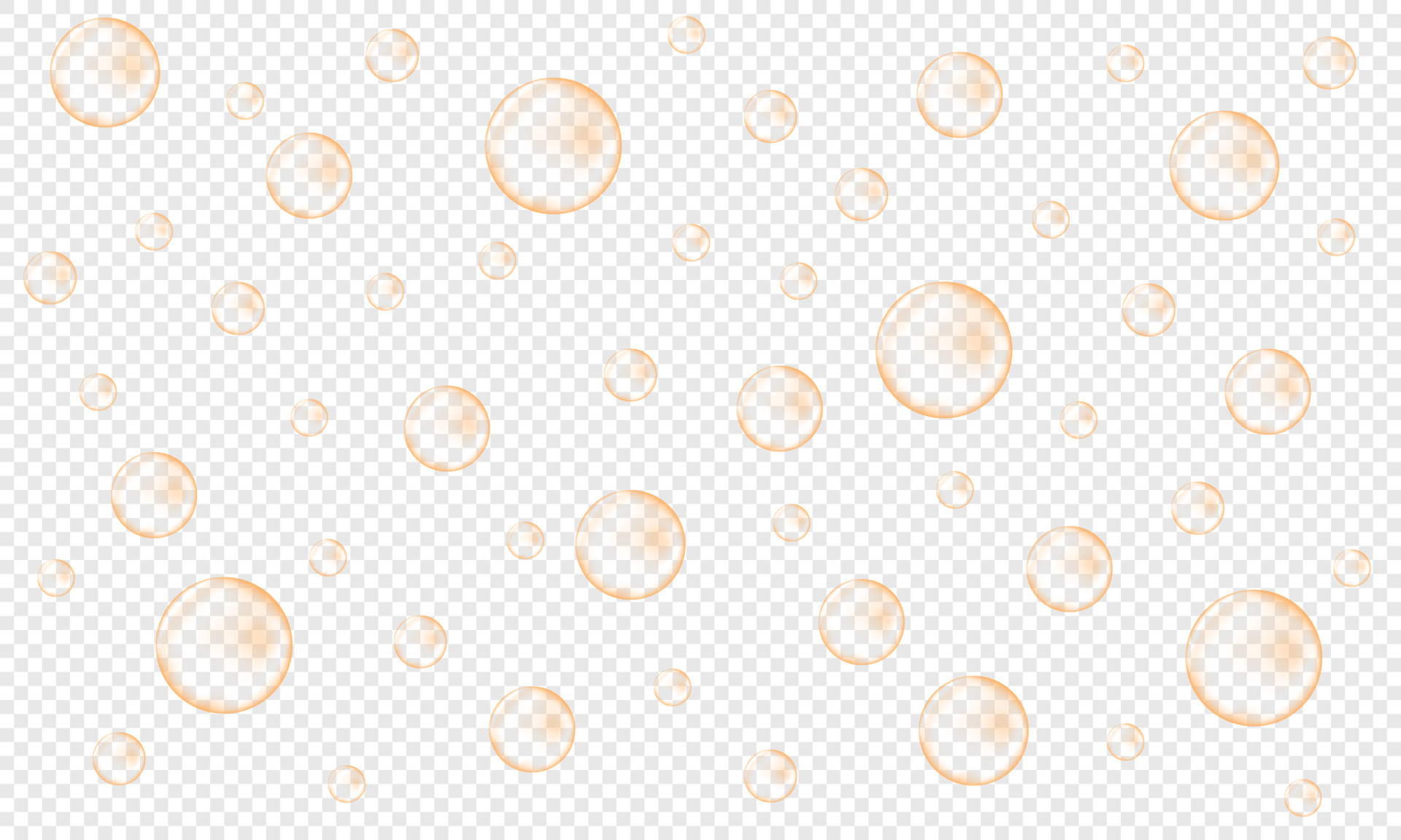 Golden air bubbles of champagne, prosecco, seltzer, soda, sparkling wine. Carbonated drink