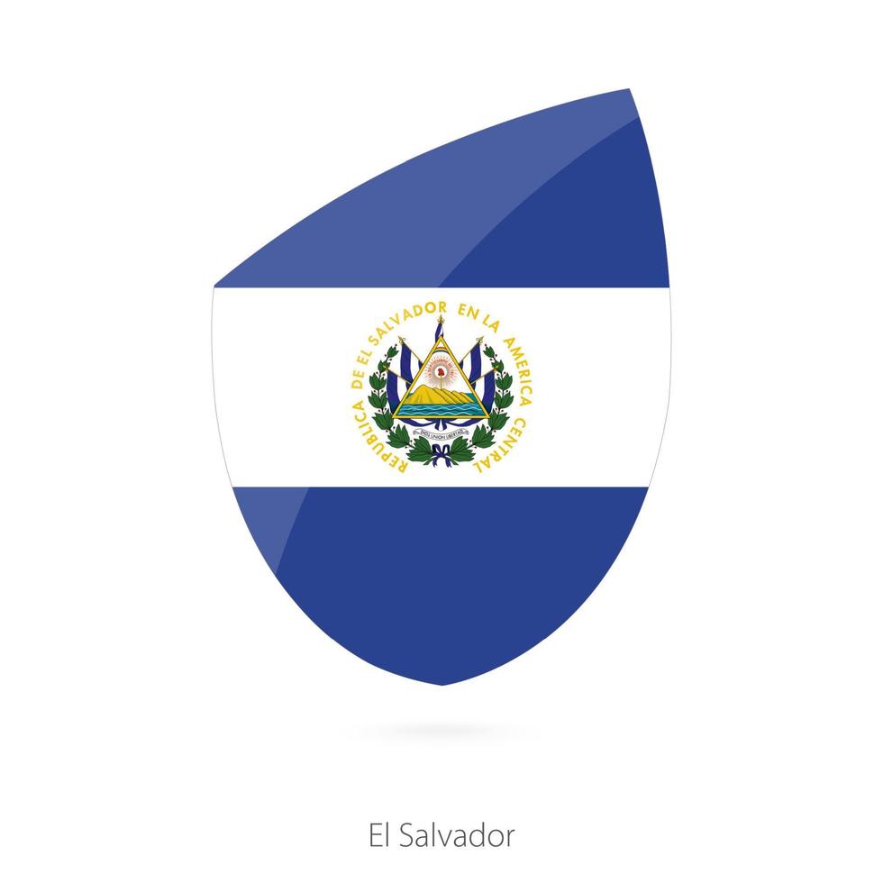 Flag of El Salvador in the style of Rugby icon. vector