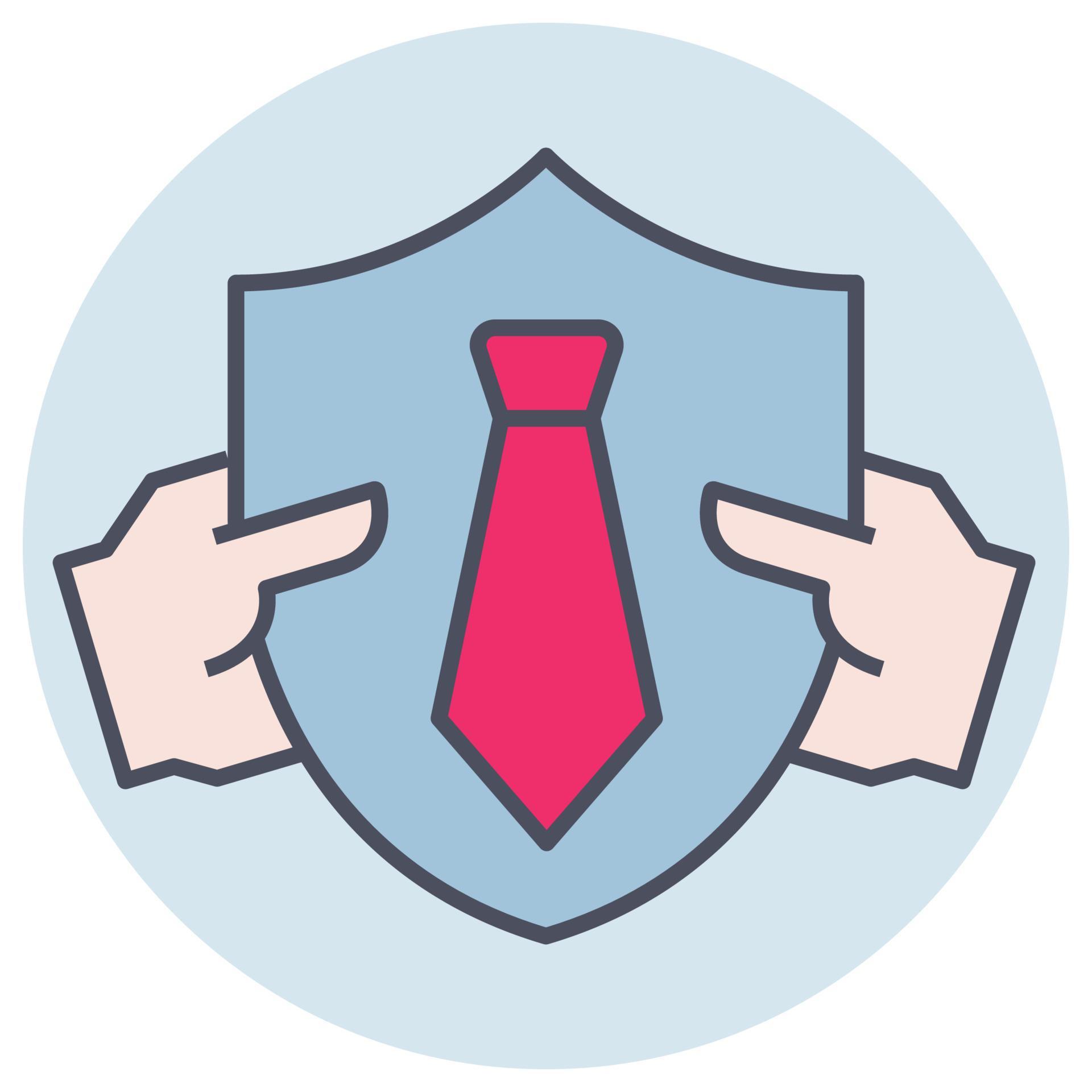 Filled color outline icon for job protection. 17687361 Vector Art at