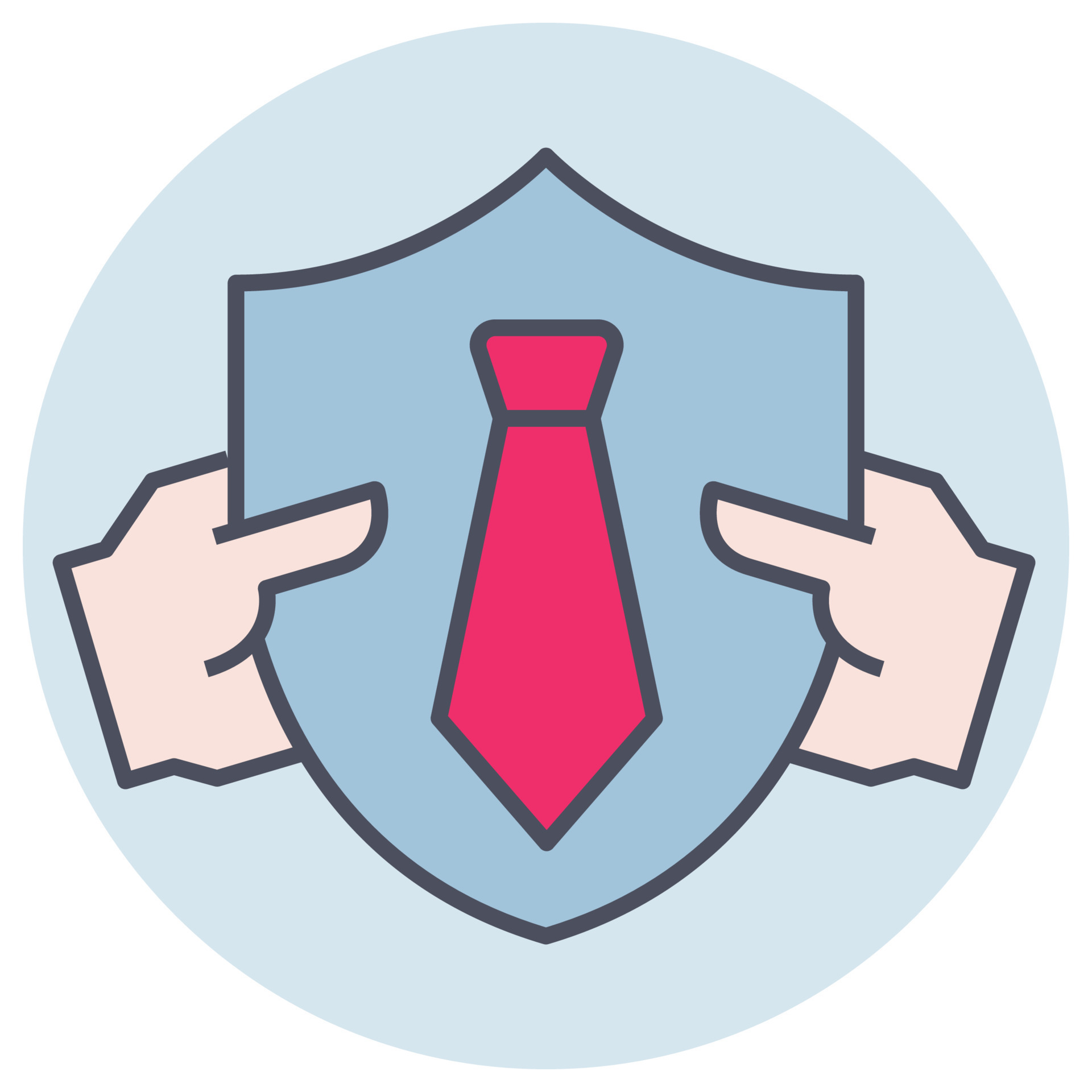 Filled color outline icon for job protection. 17687361 Vector Art at