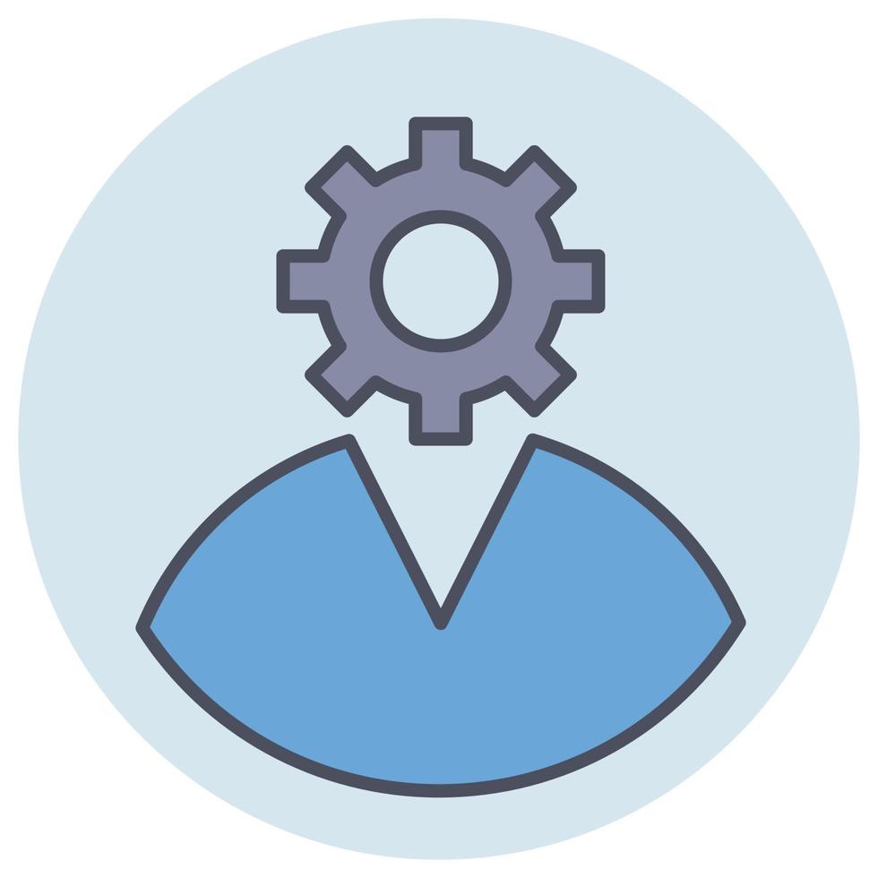 Filled color outline icon for account setting. vector