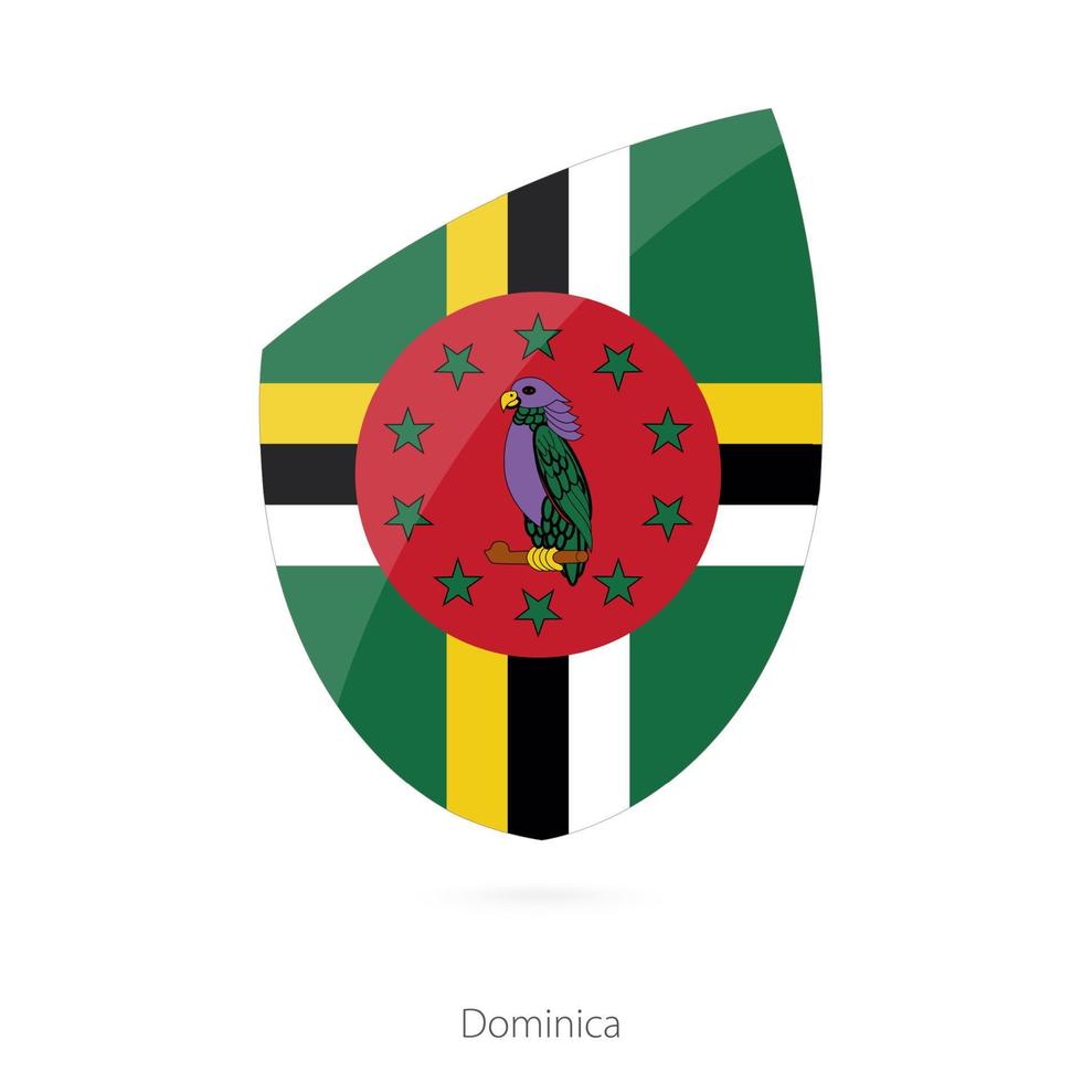 Flag of Dominica. vector