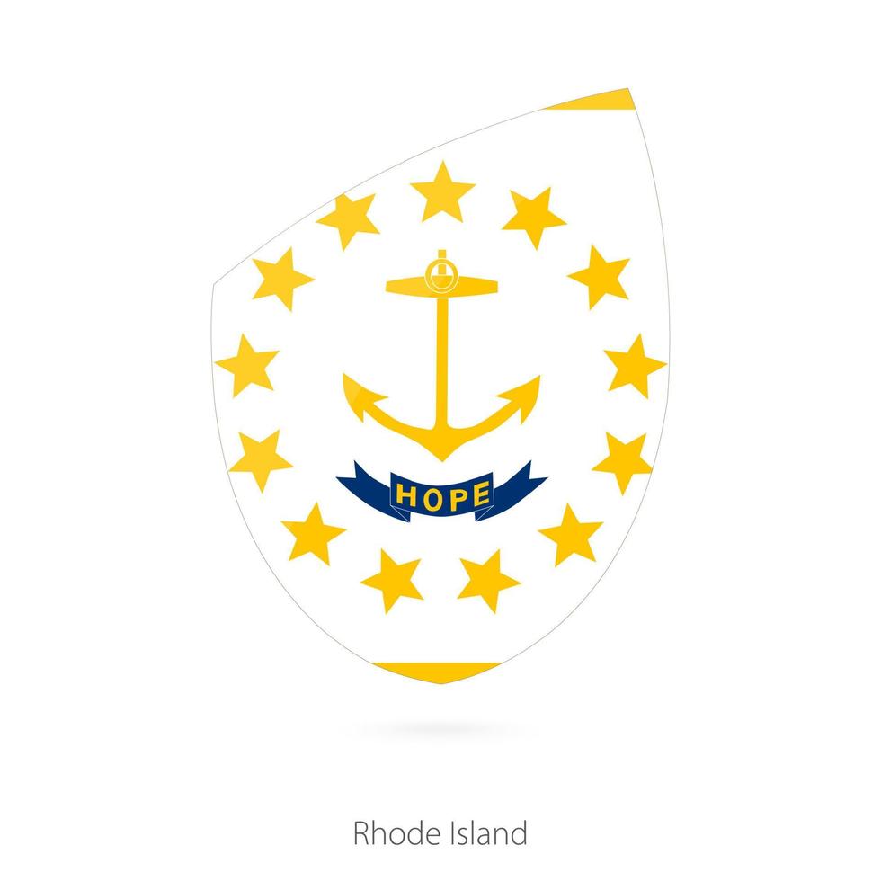 Flag of Rhode Island. vector