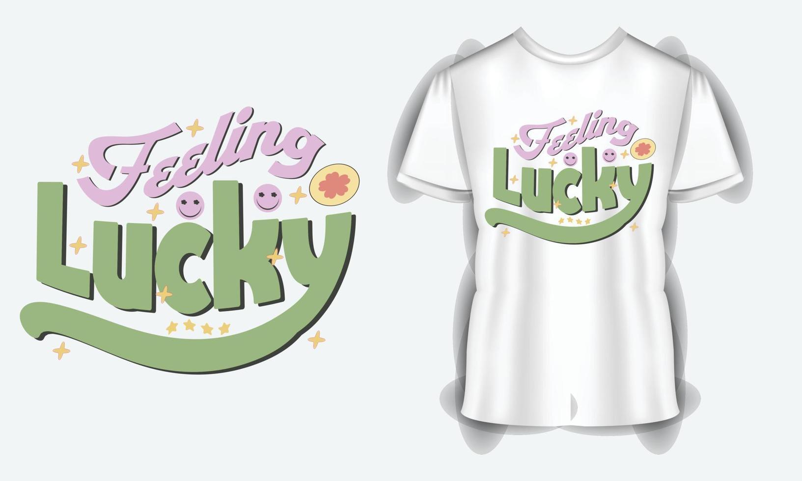 Feeling Lucky SVG. St. Patrick's Day. st Patrick's day quote vector t shirt design