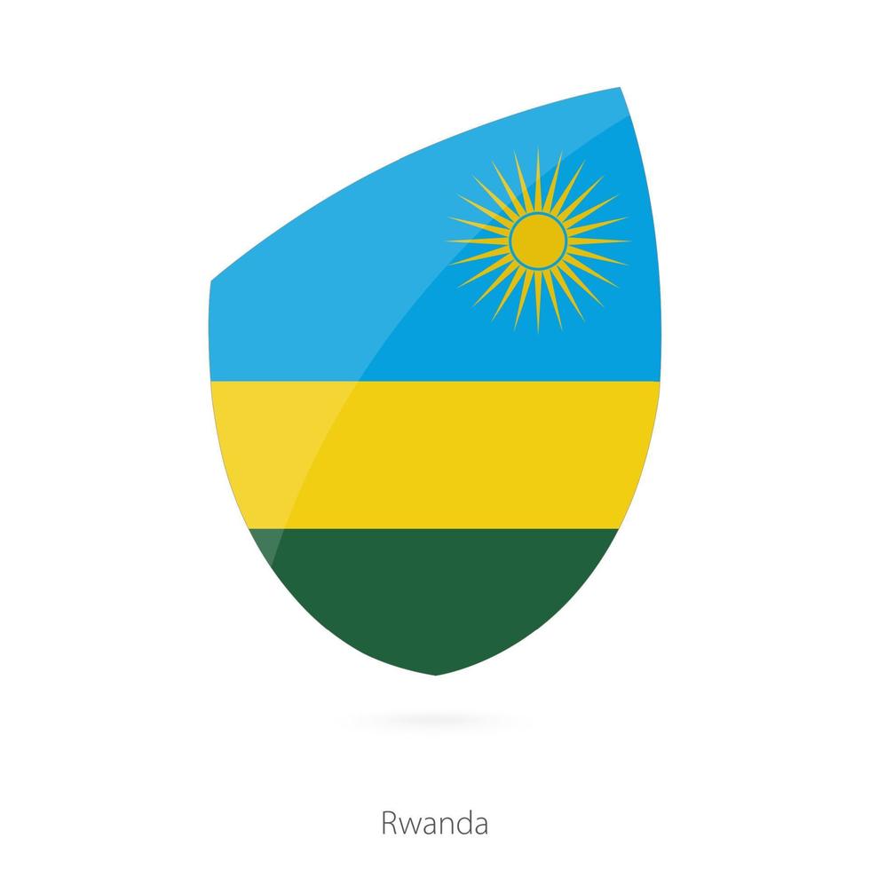 bandera de ruanda bandera de rugby de ruanda. vector