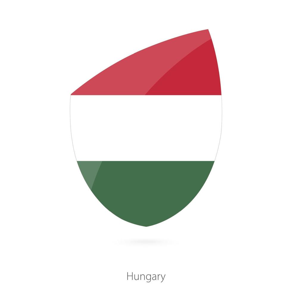 bandera de hungría. bandera húngara de rugby. vector