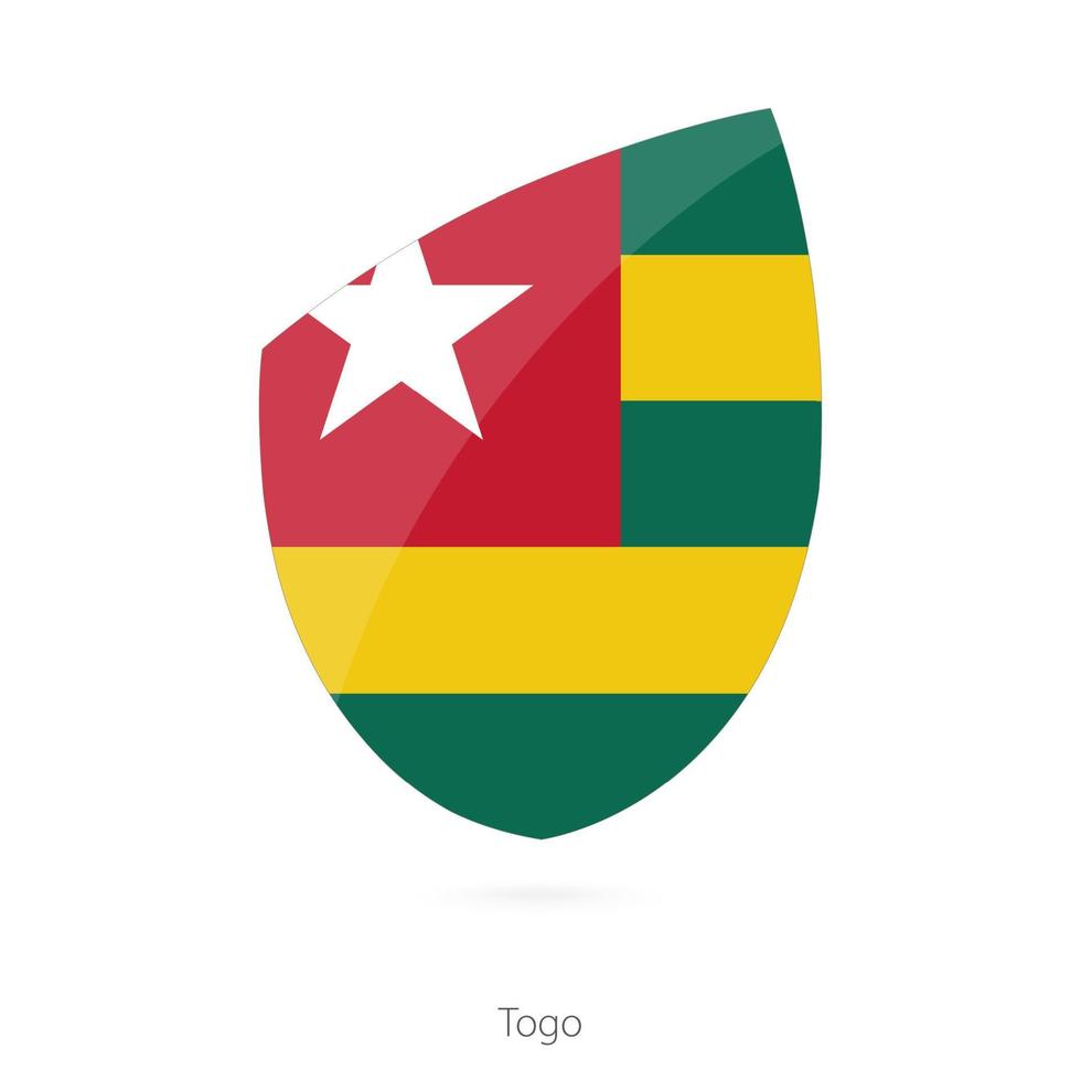 bandera de togo bandera de rugby togo. vector