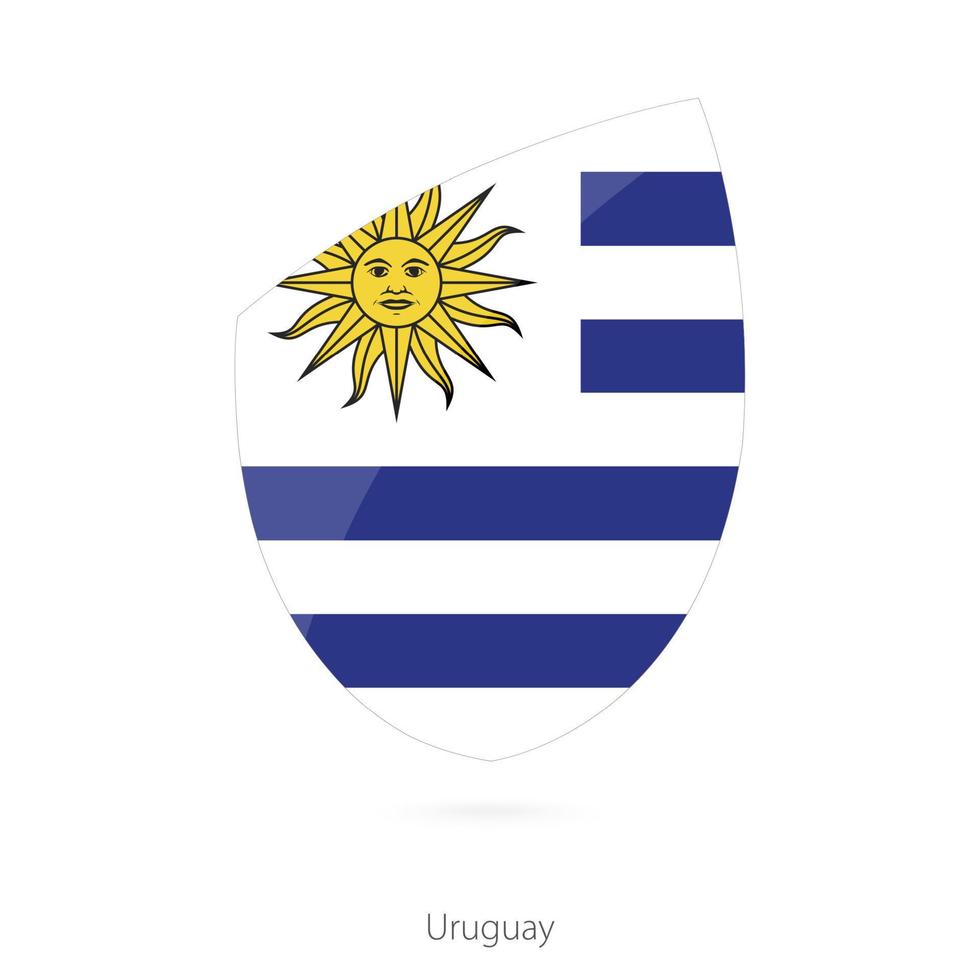 Flag of Uruguay in the style of Rugby icon. vector