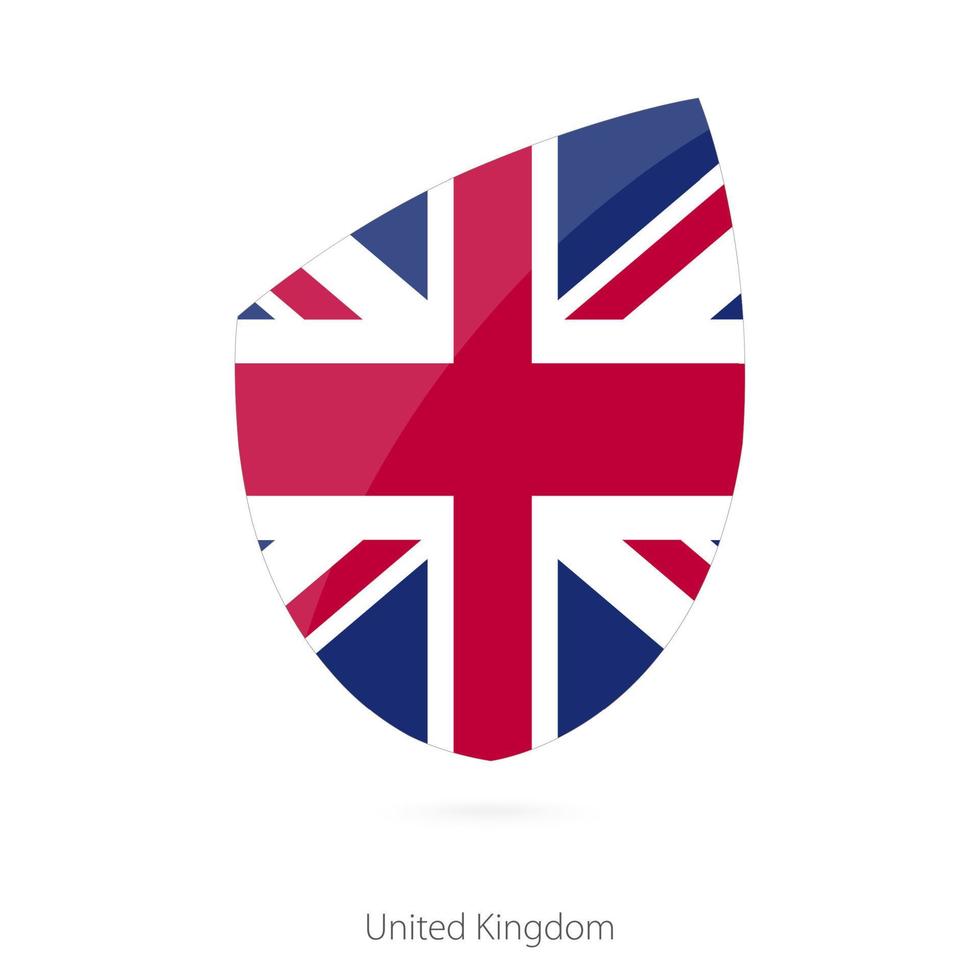 Flag of United Kingdom in the style of Rugby icon. vector