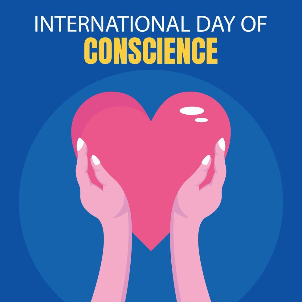 gráfico vectorial ilustrativo de un par de manos sosteniendo un corazón, perfecto para el día internacional, día internacional de la conciencia, celebración, tarjeta de felicitación, etc. vector