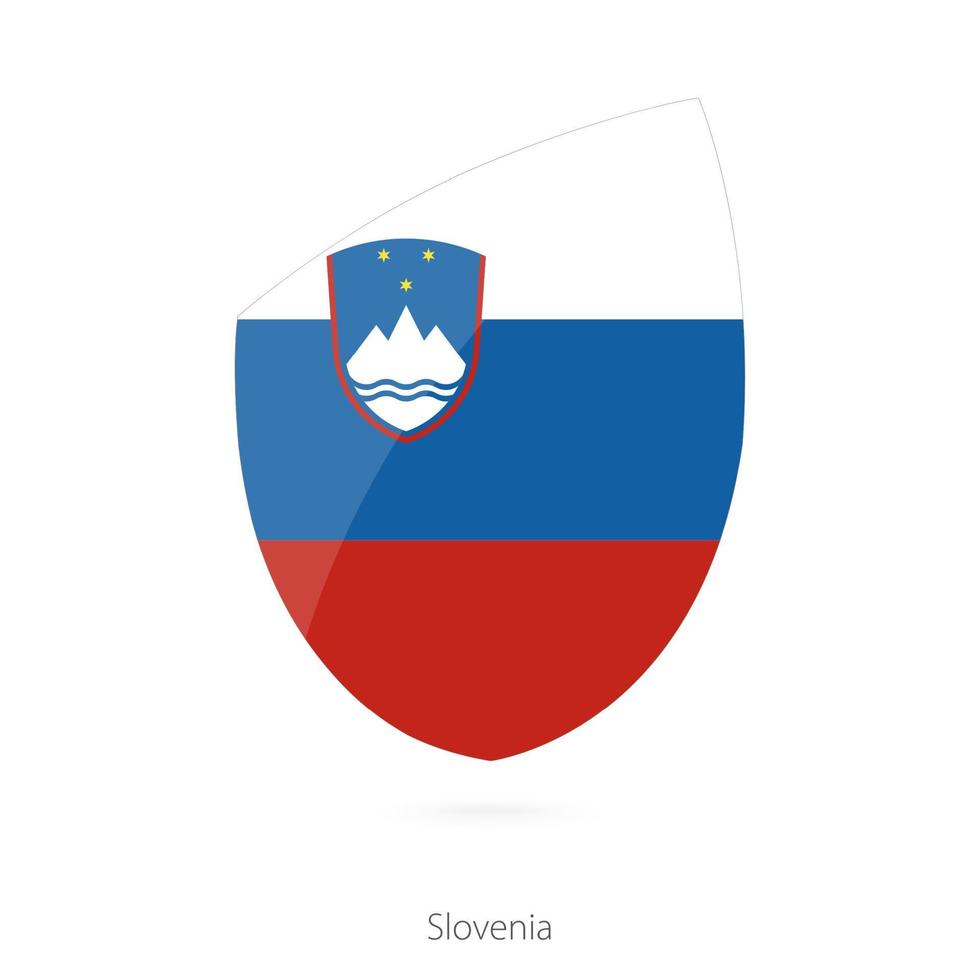 bandera de eslovenia. bandera de rugby esloveno. vector