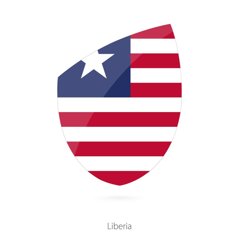 bandera de liberia bandera liberiana de rugby. vector