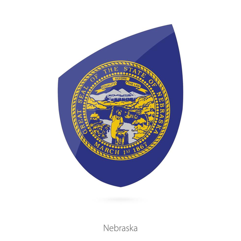 Flag of Nebraska. vector