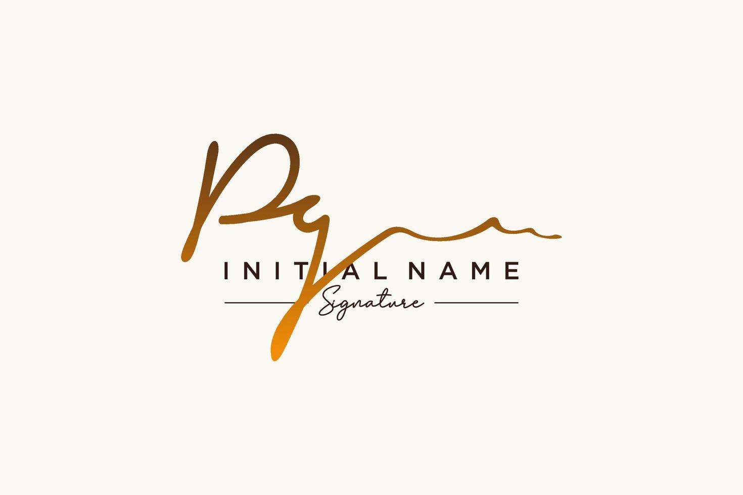 Initial PG signature logo template vector. Hand drawn Calligraphy lettering Vector illustration.