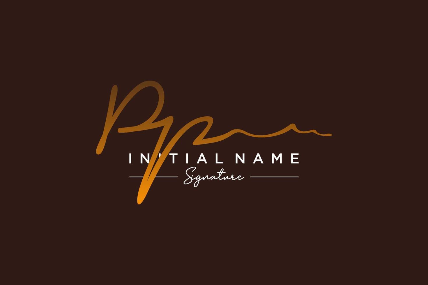 Initial PP signature logo template vector. Hand drawn Calligraphy lettering Vector illustration.