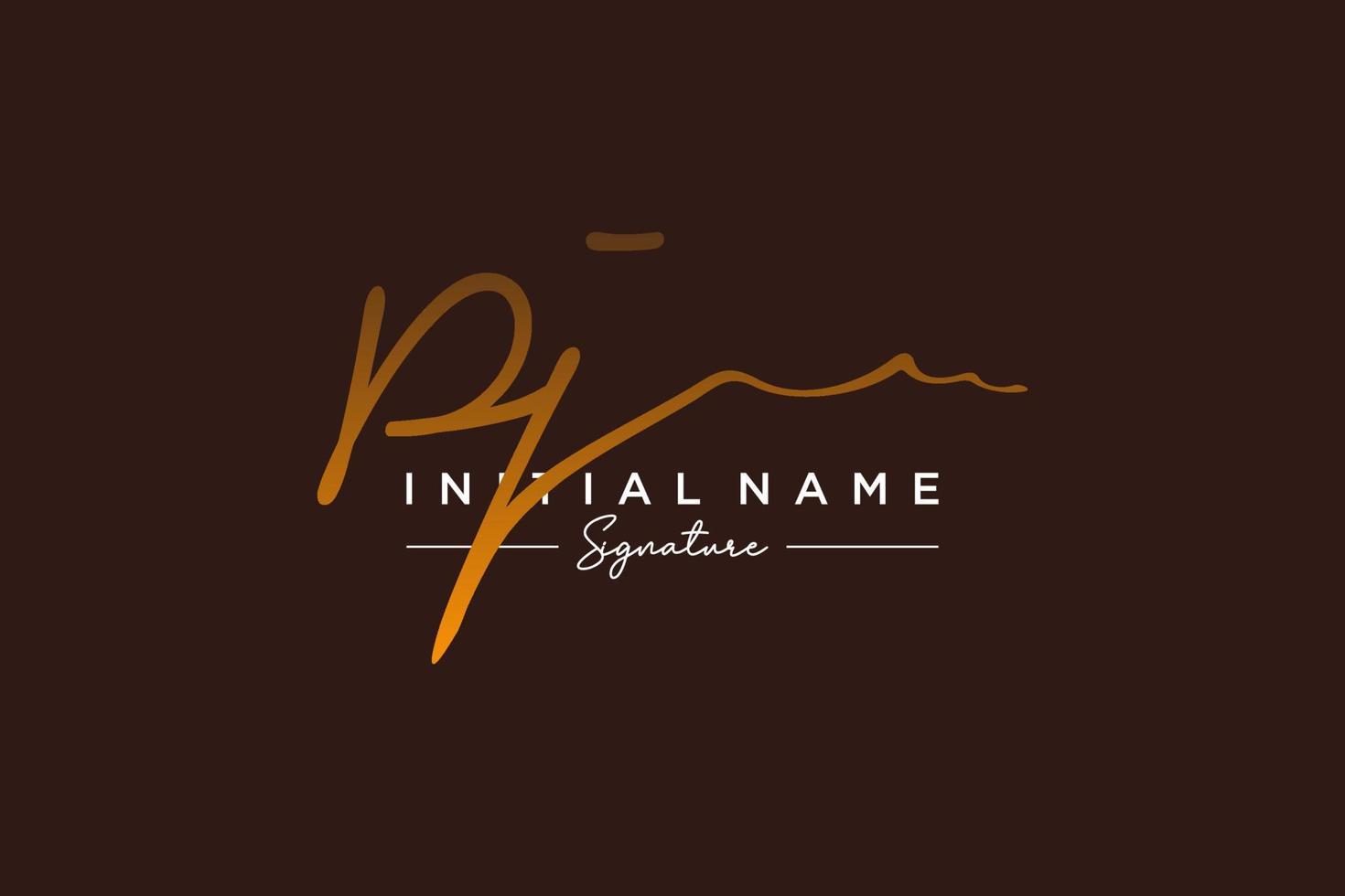 Initial PJ signature logo template vector. Hand drawn Calligraphy lettering Vector illustration.