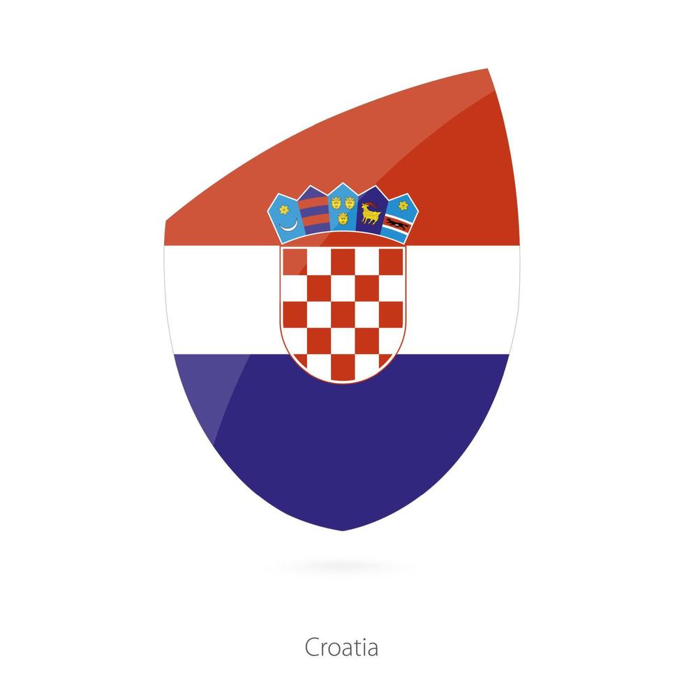 Flag of Croatia. Croatian Rugby flag. vector