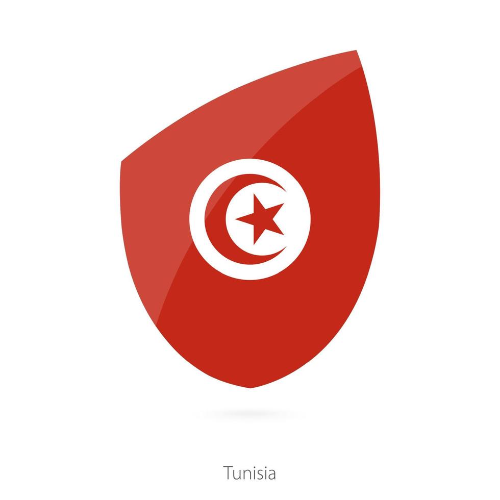 Flag of Tunisia. Tunisian Rugby flag. vector