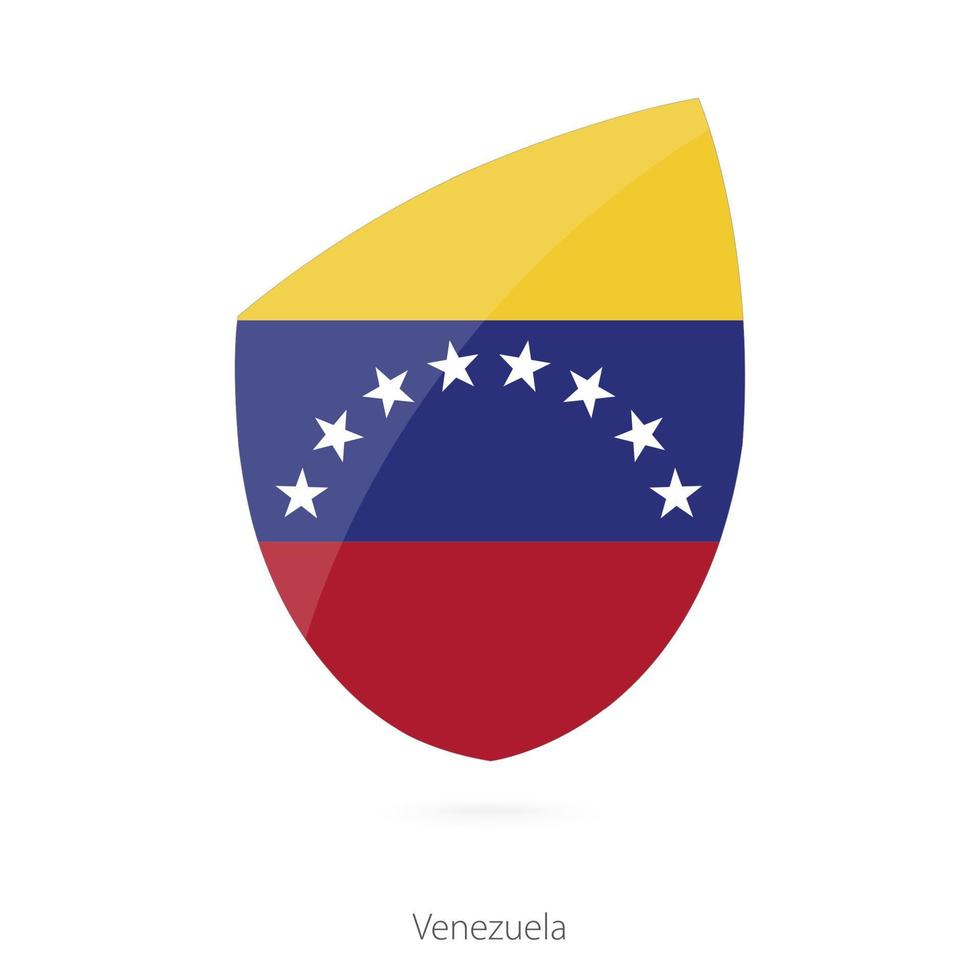 Flag of Venezuela in the style of Rugby icon. vector