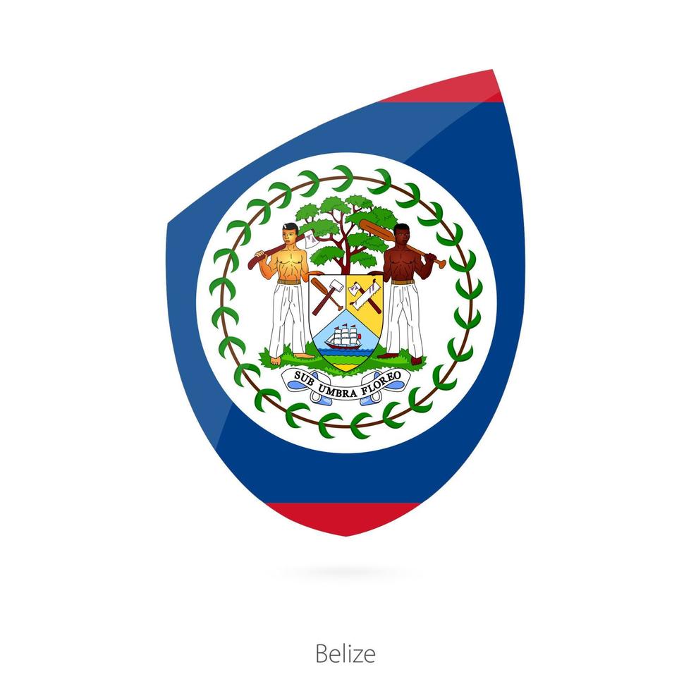 bandera de Belice al estilo del ícono del rugby. vector