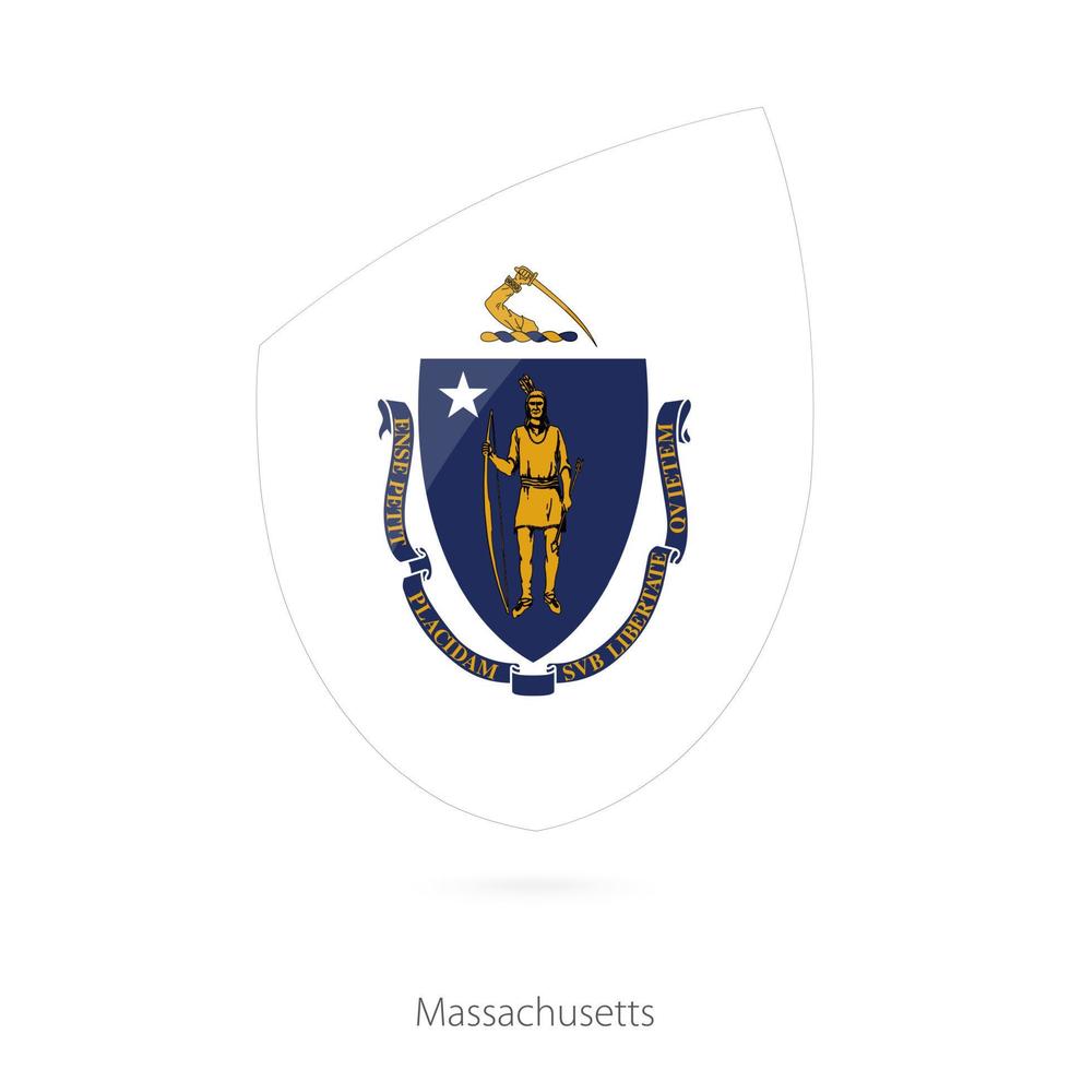 Flag of Massachusetts. vector