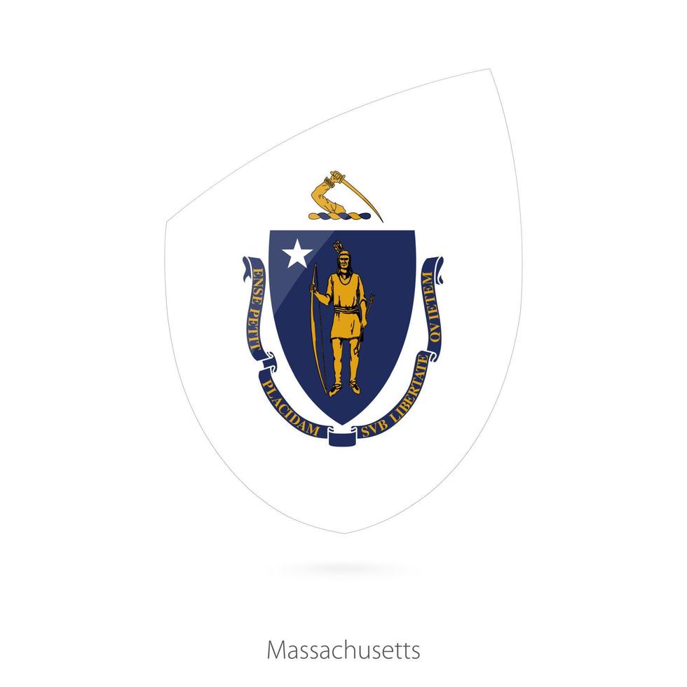 bandera de massachusetts. vector