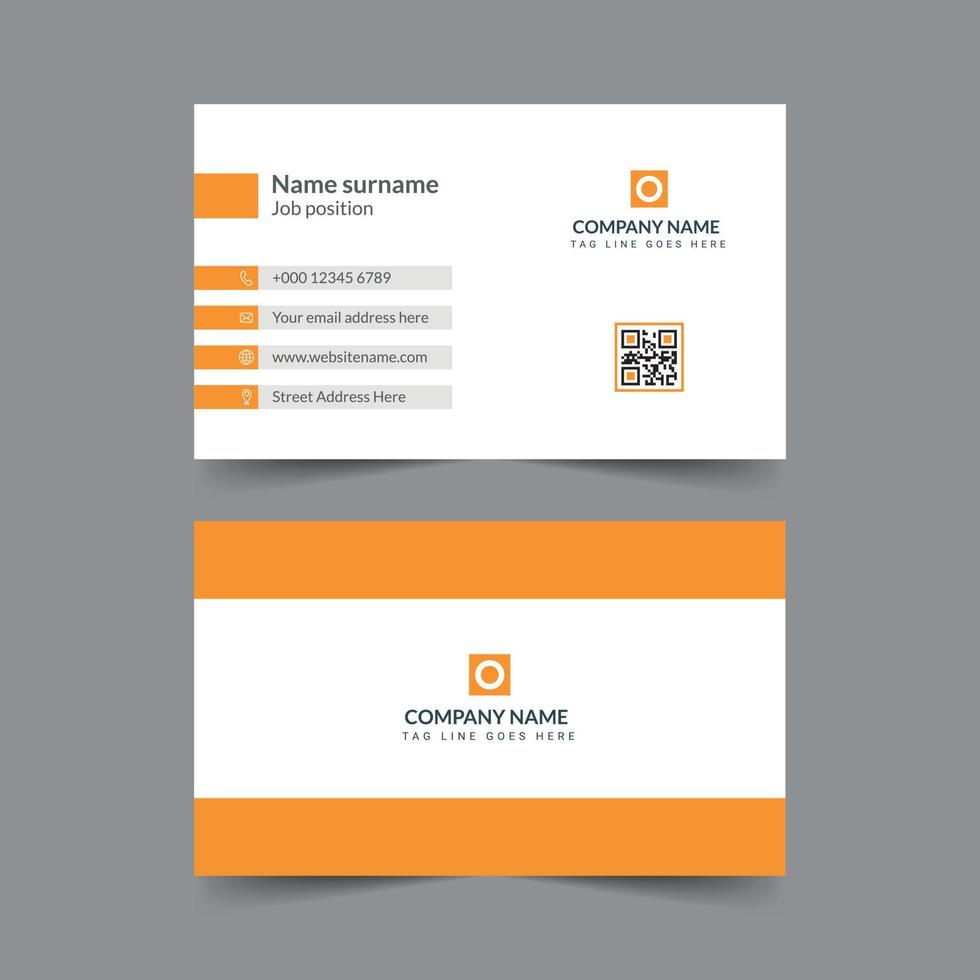 Modern Creative and Clean Business Card Template Design. Stationery vector design. Name card
