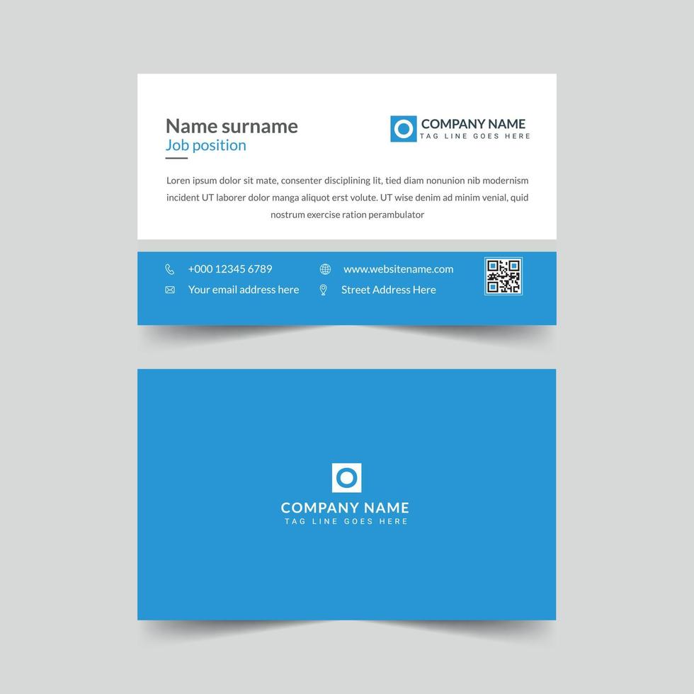 Modern Creative and Clean Business Card Template Design. Stationery