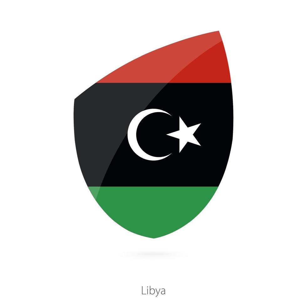 Flag of Libya. Libyan Rugby flag. vector