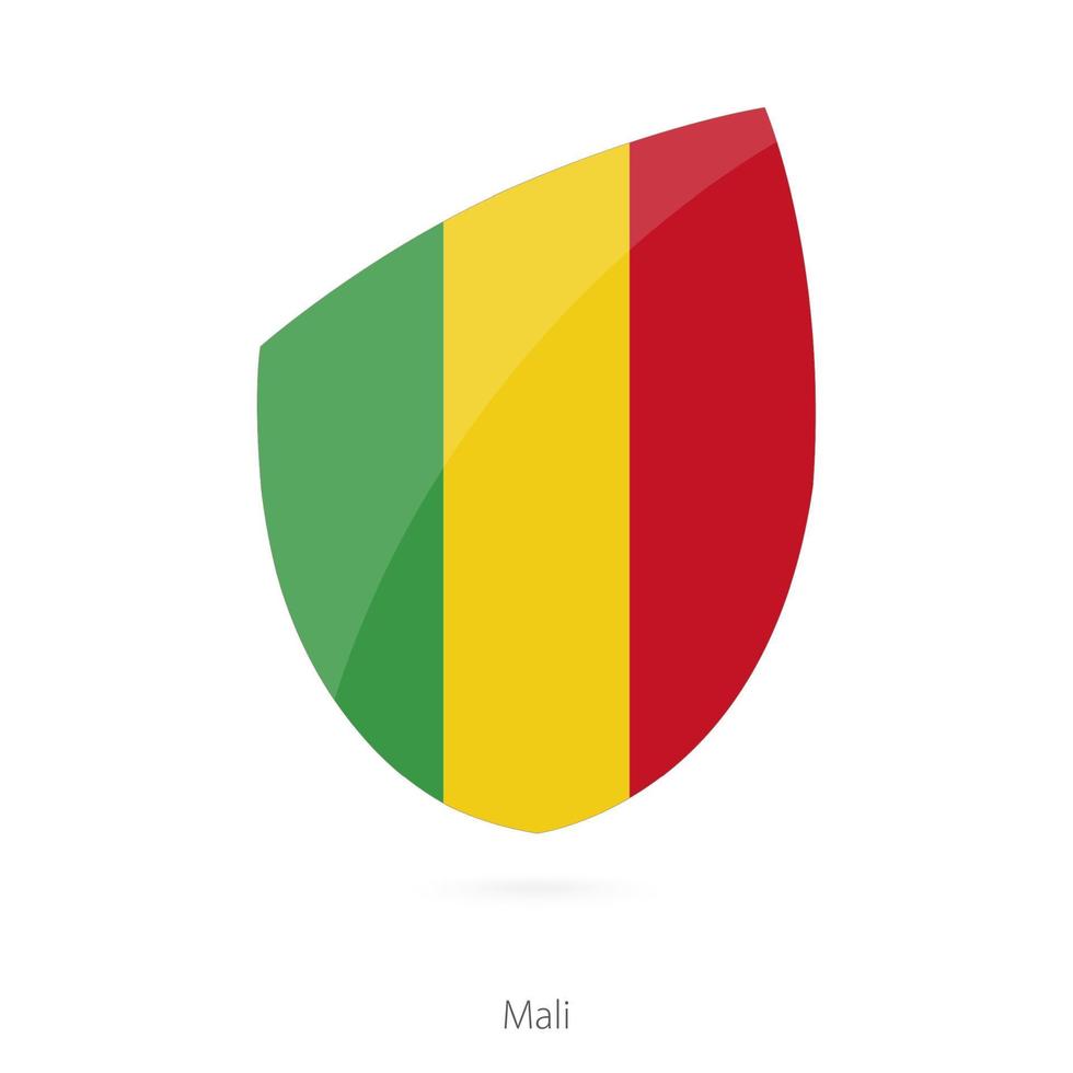 Flag of Mali. Mali Rugby flag. vector
