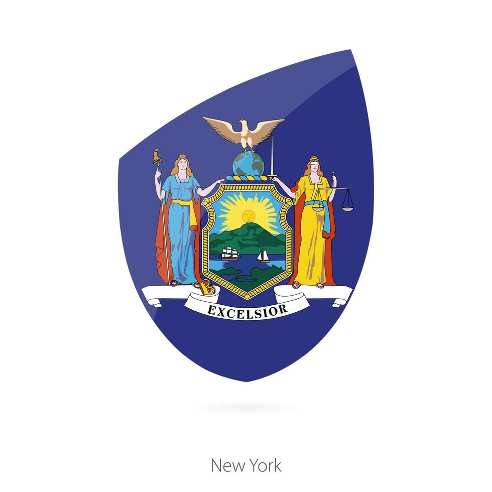 Flag of New York. vector