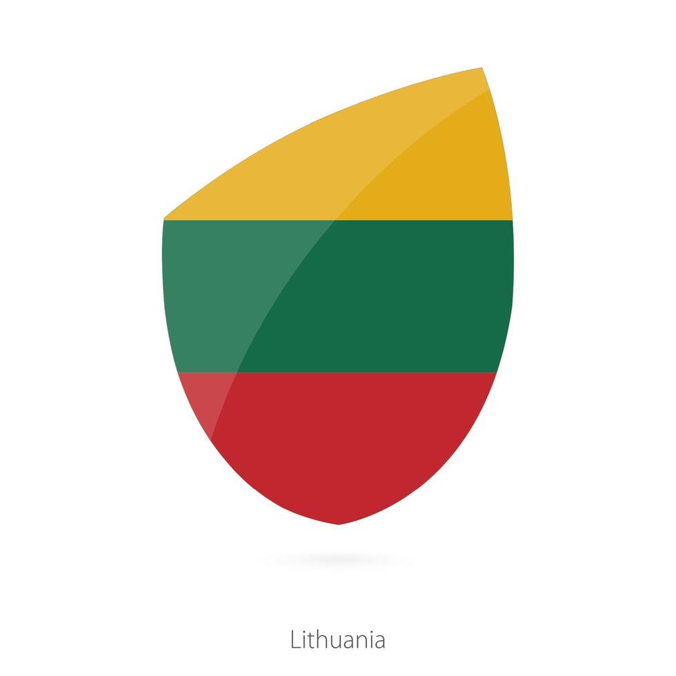 Flag of Lithuania. Lithuanian Rugby flag. vector