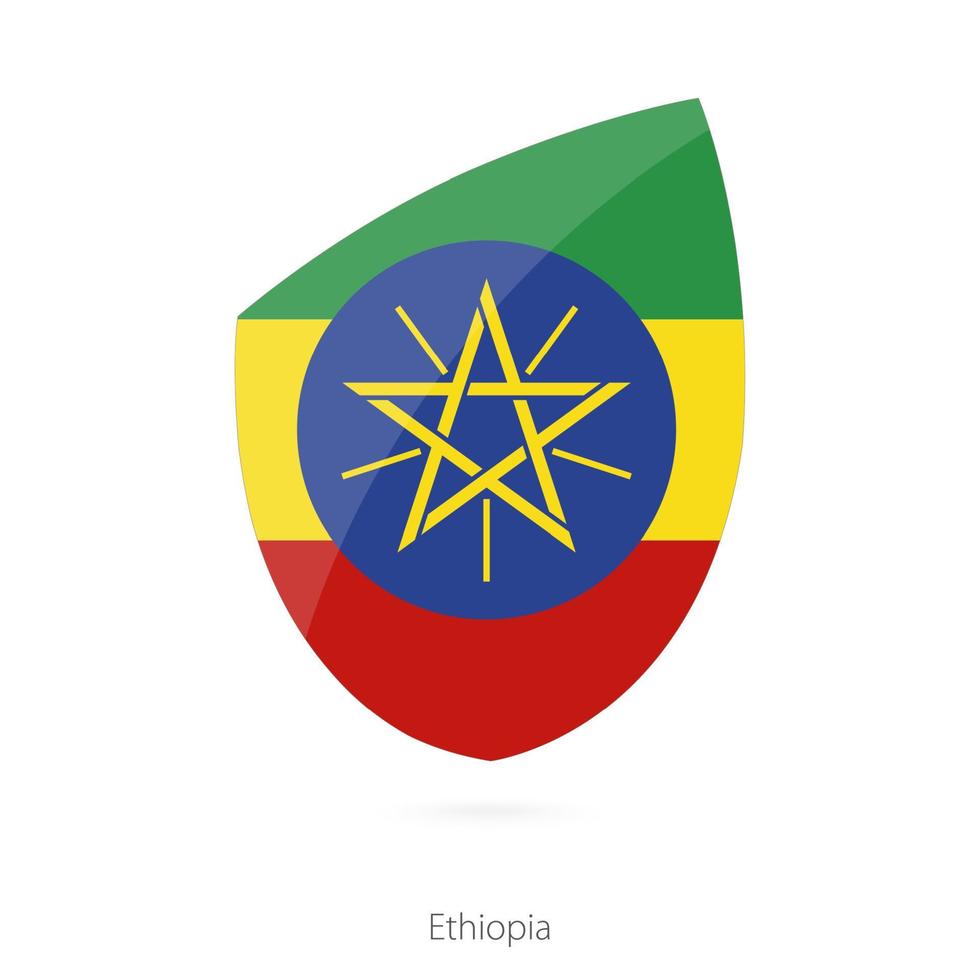 Flag of Ethiopia. Ethiopian Rugby flag. vector