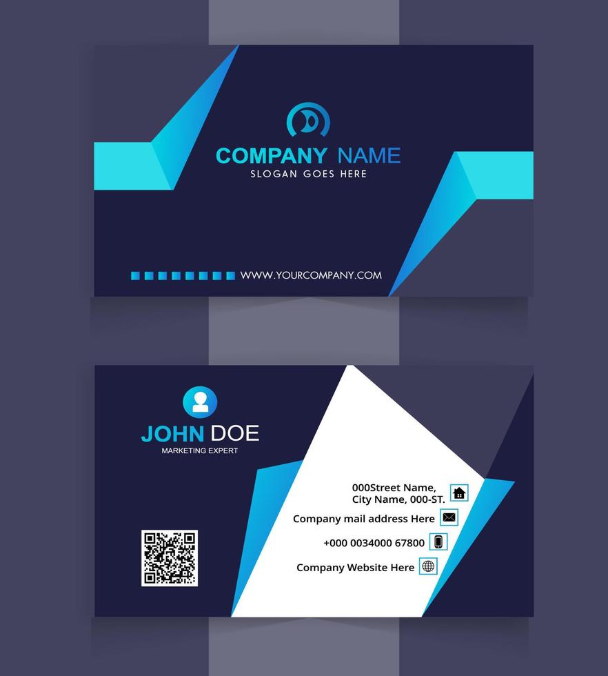 plantilla de tarjeta de visita moderna creativa. tarjeta de presentación de negocios de lujo. diseño de plantilla de tarjeta de visita corporativa profesional. vector