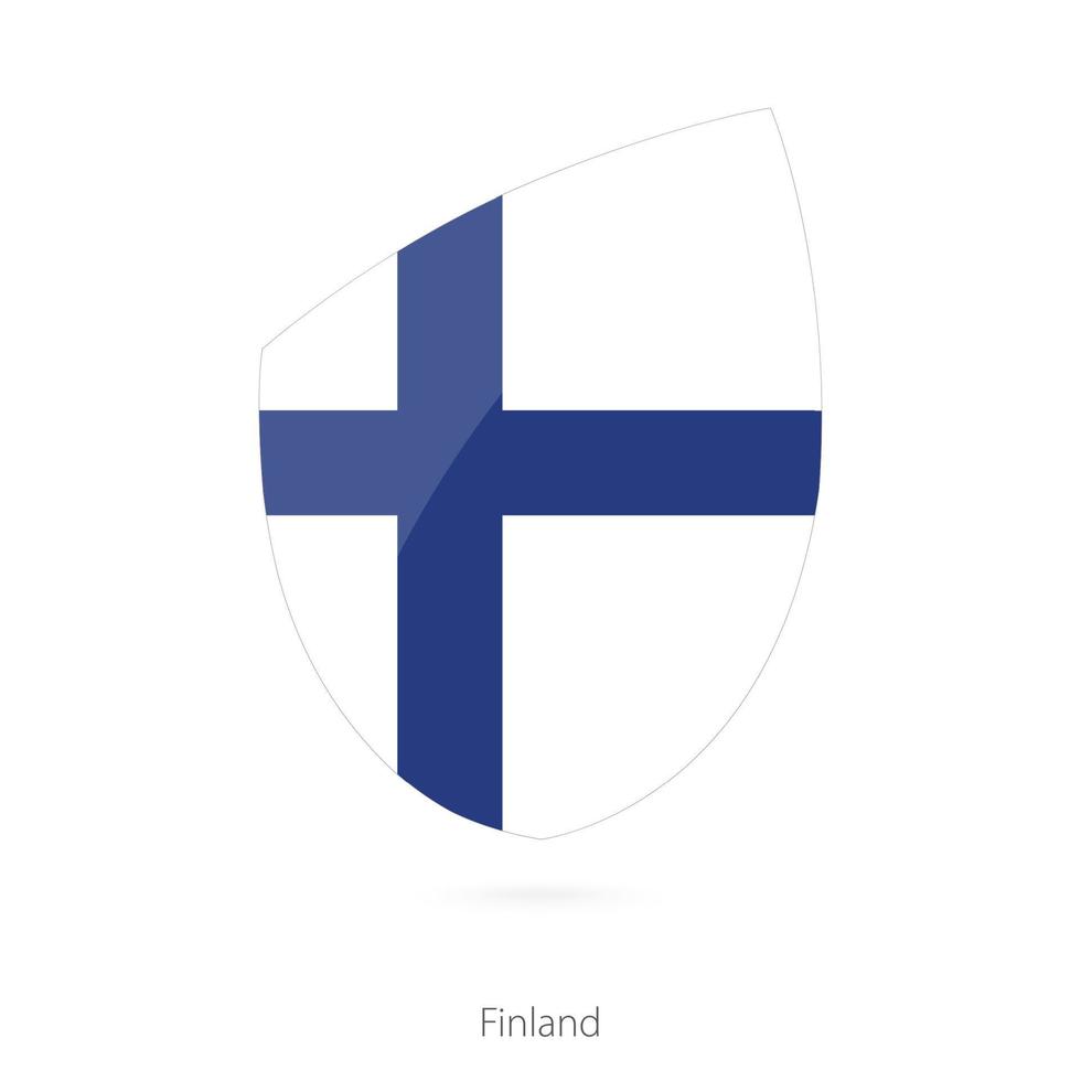 bandera de finlandia. bandera de rugby de finlandia. vector