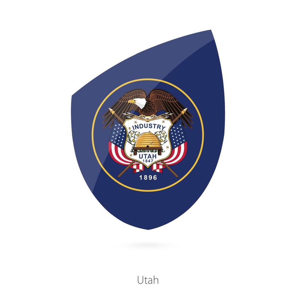 bandera de utah. vector