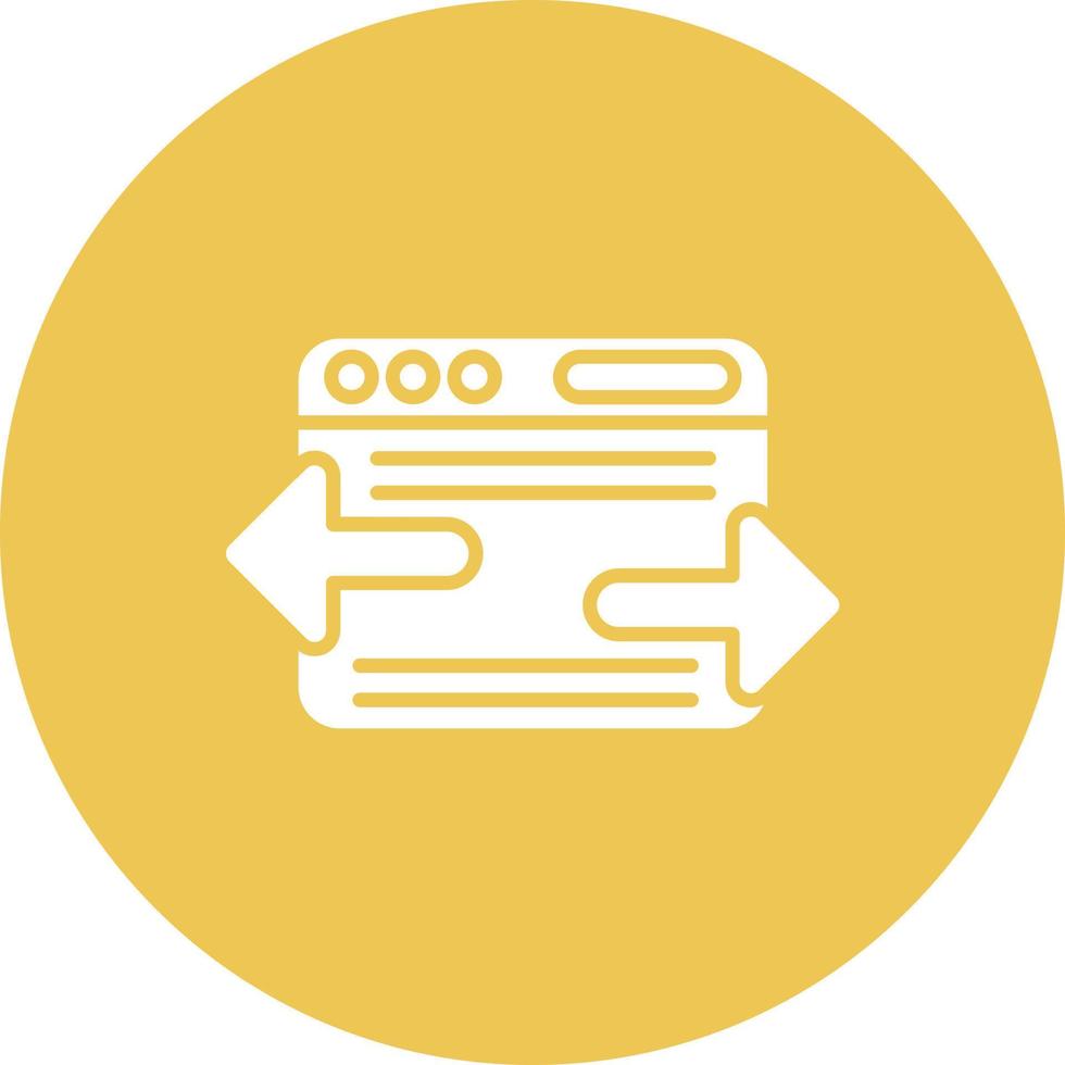 Reciprocal Link Glyph Circle Background Icon vector