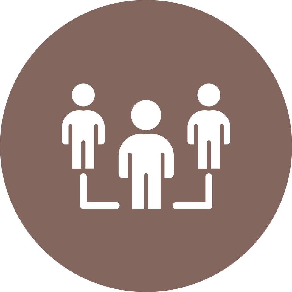 Workgroup Glyph Circle Background Icon vector