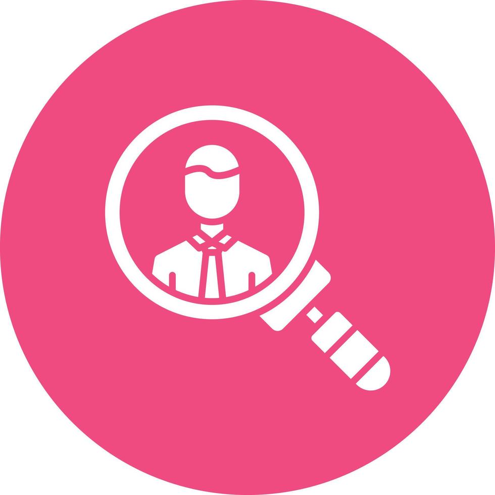 Find Users Glyph Circle Background Icon vector