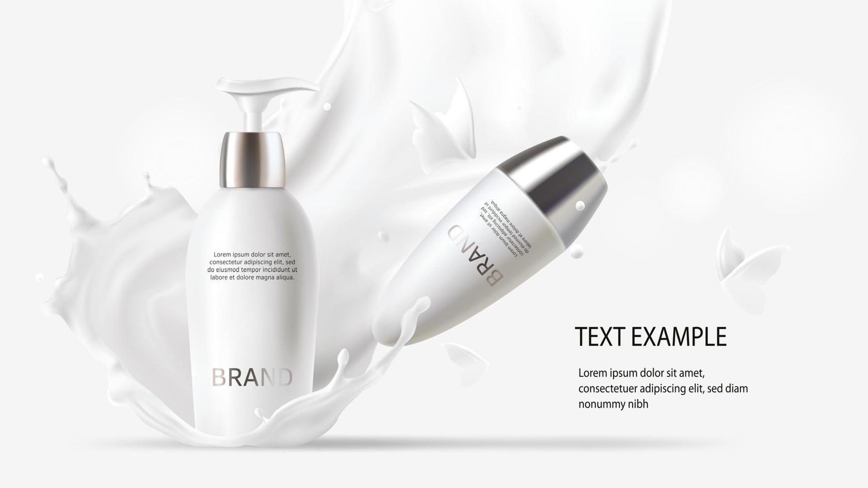 Milk cosmetics realistic vector