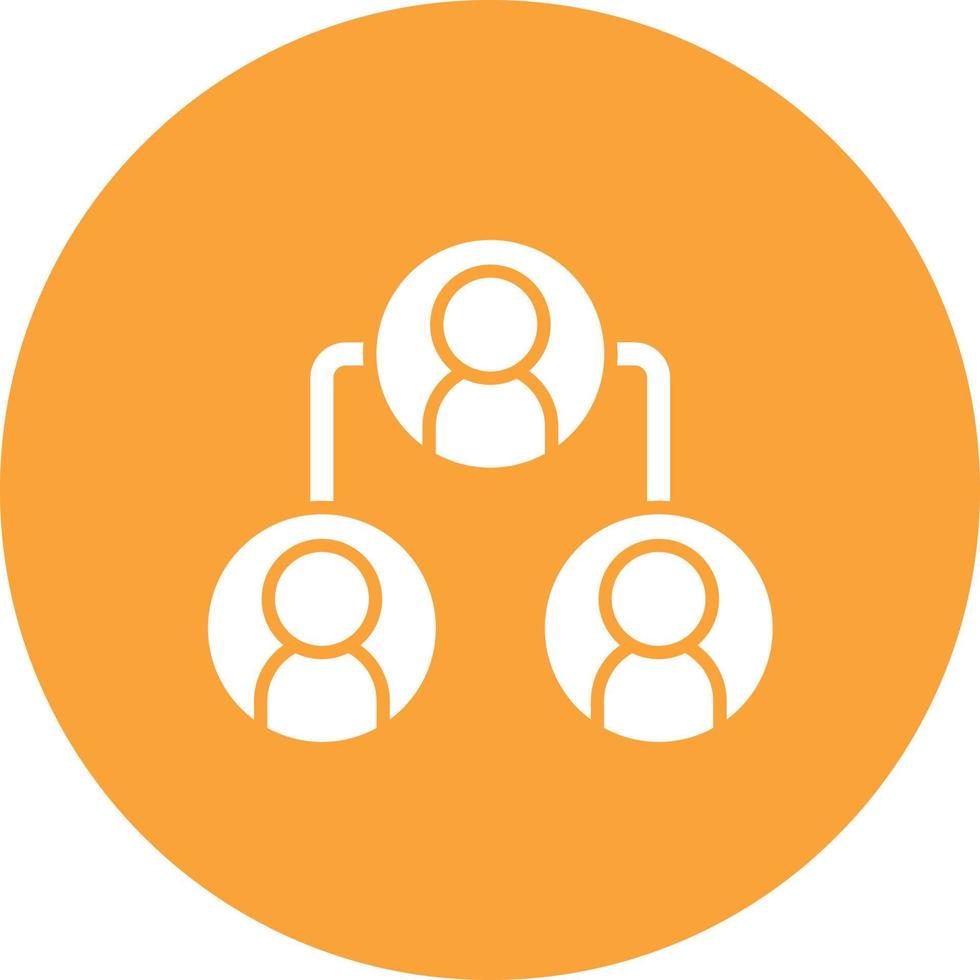 Delegating Task Glyph Circle Background Icon vector