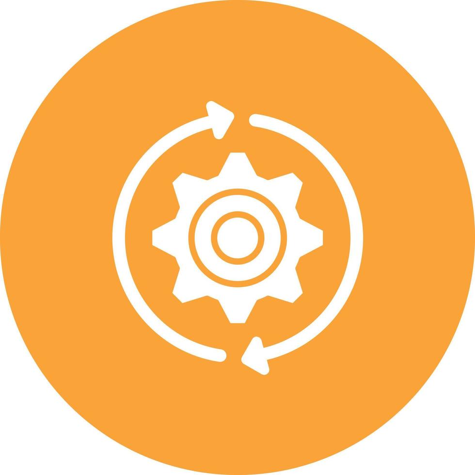 Change Management Glyph Circle Background Icon vector