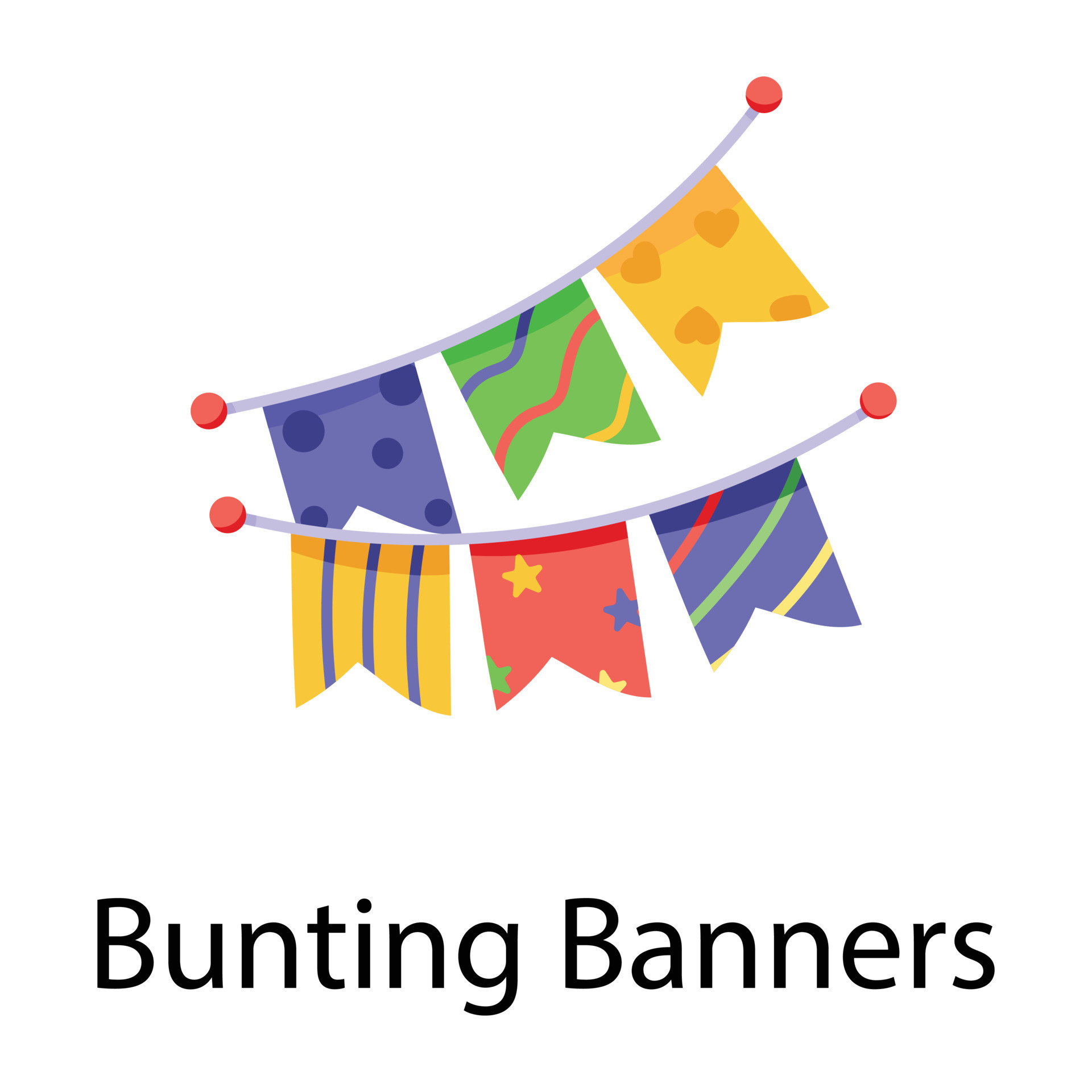 Trendy Bunting Banners 17689005 Vector Art at Vecteezy