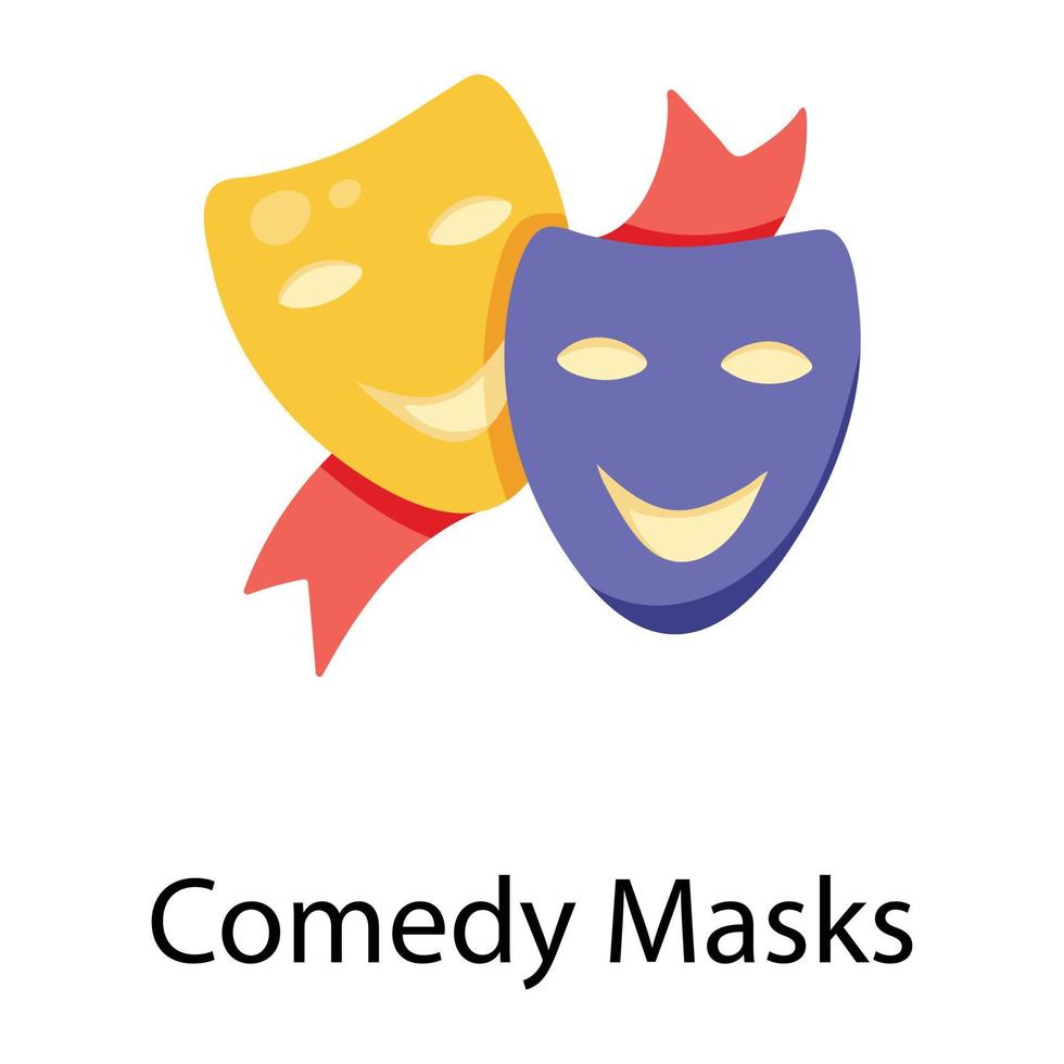 Trendy Comedy Masks vector