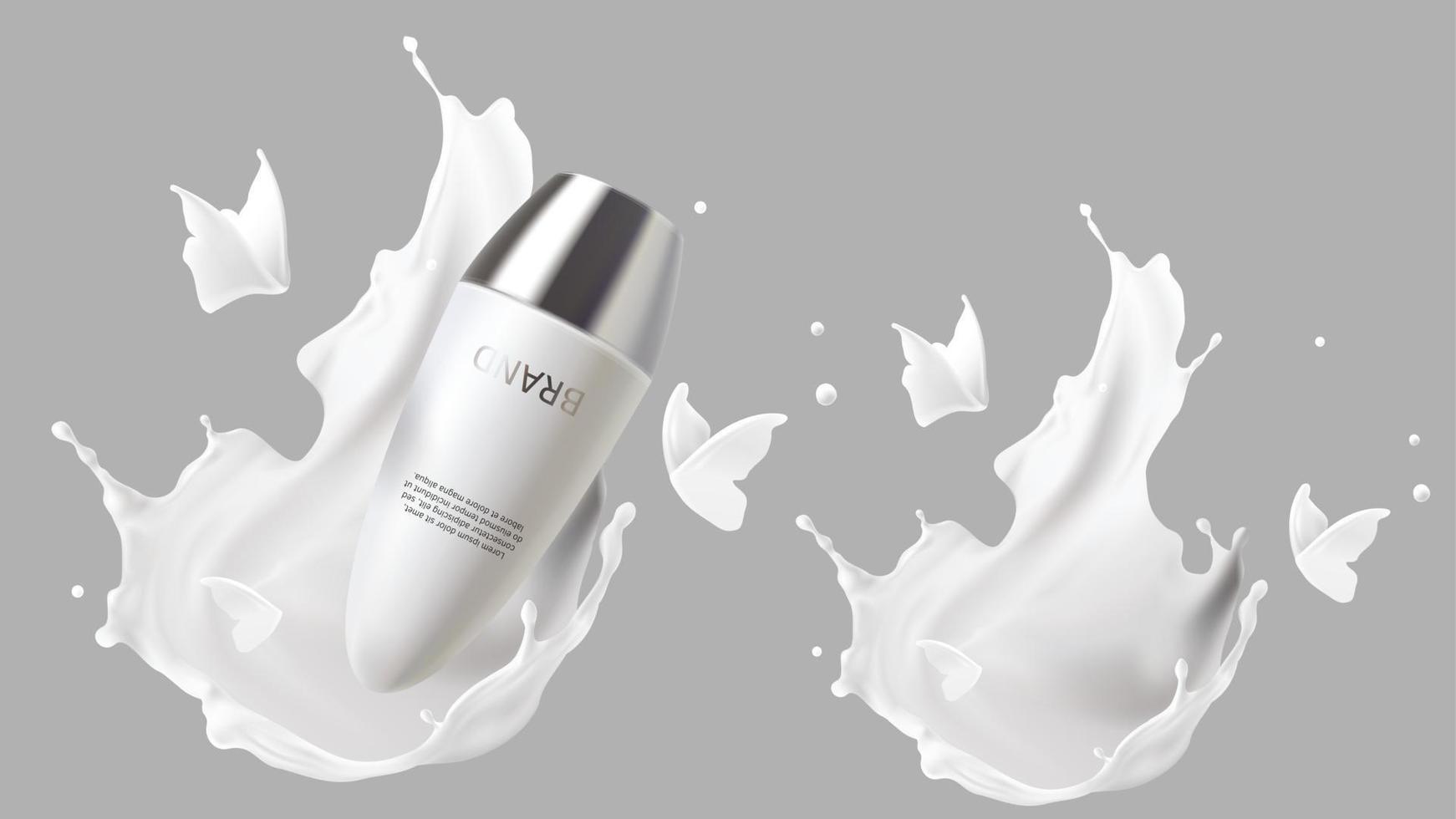 Promo poster for roll-on deodorant vector