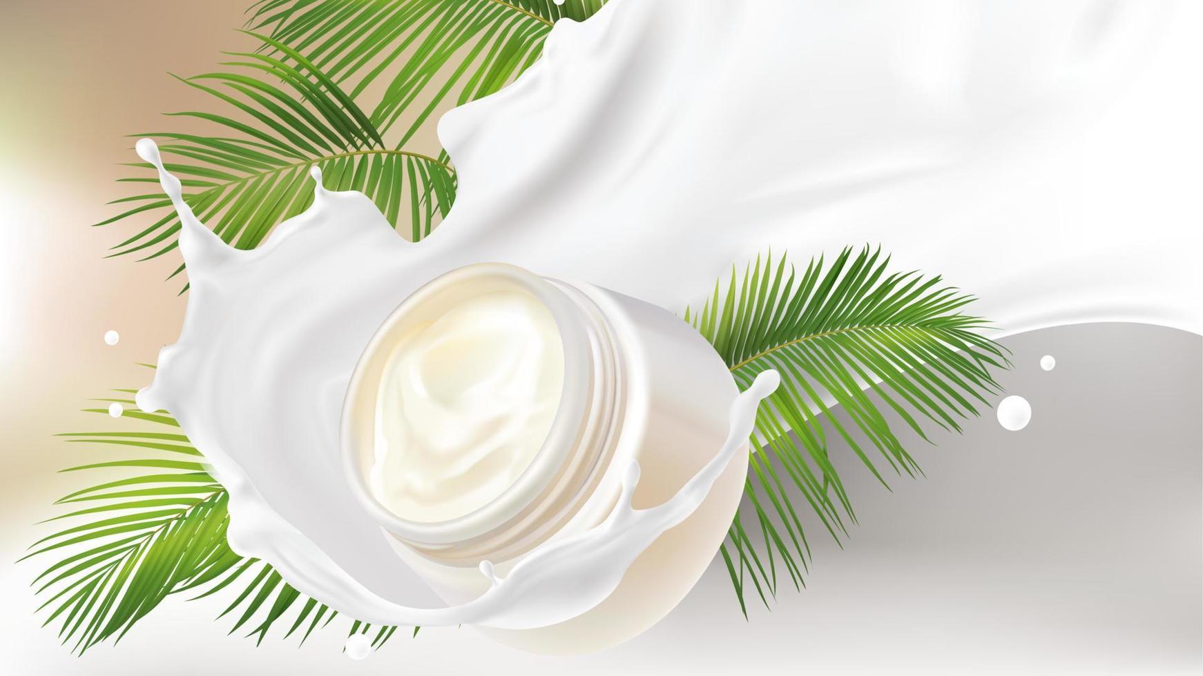 Natural cosmetics realistic vector background