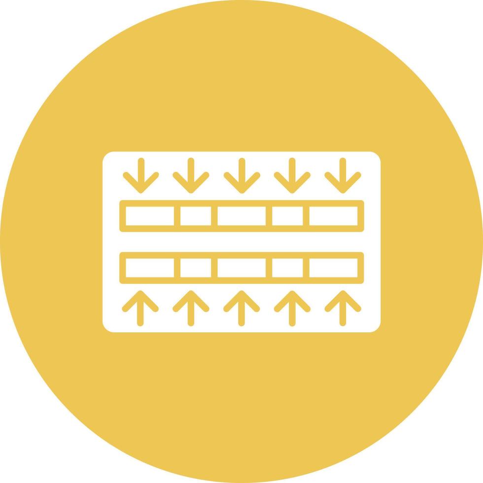 Sequence Alignment Glyph Circle Background Icon vector