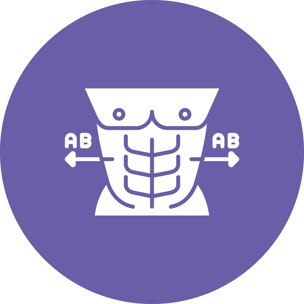 AB AB Routine Glyph Circle Background Icon vector