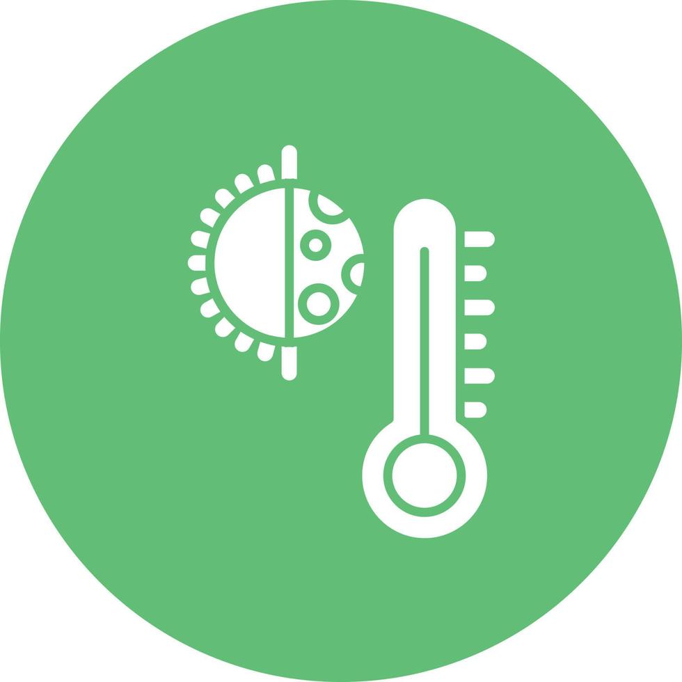 Thermostat Glyph Circle Background Icon vector