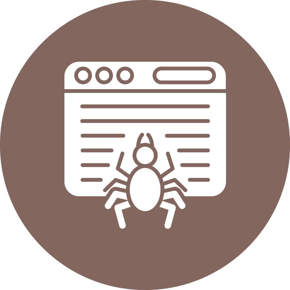 Crawler Glyph Circle Background Icon vector